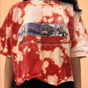 Bleach Dyed San Francisco Crop Top